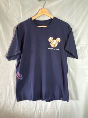 Walt Disney World Mickey Mouse Baseball T-Shirt Men’s Large Cotton Crewneck